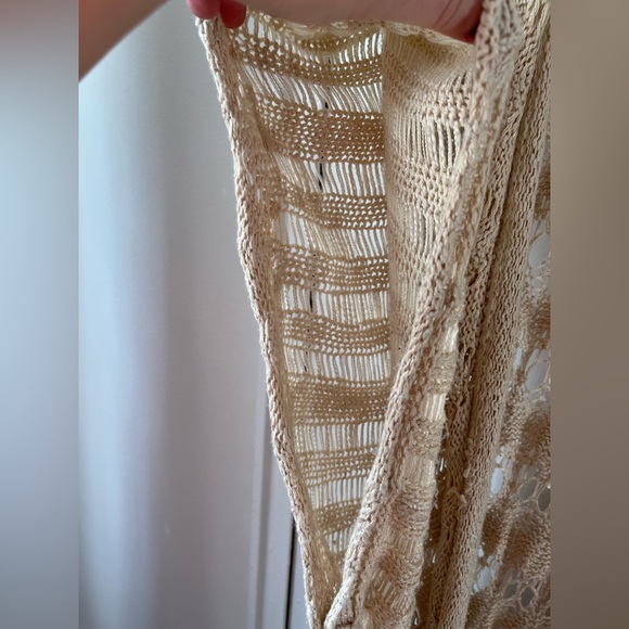 Boho fringed open short-sleeve cardigan - Picture 6 of 7